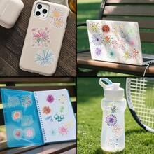 SCXXBSW 50 张彩色烟花装饰贴纸，适用于手机、电脑、笔记本电脑、水杯、滑板等。 - 彩色 - 查看 7