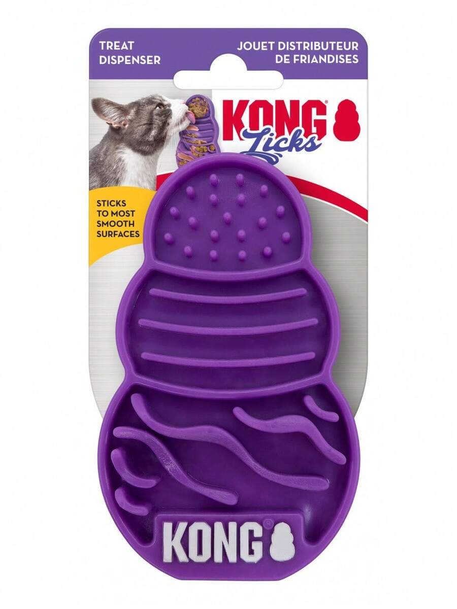TendenciaKong Licks P/gato C/ventosas Dispensa Premios Y Comida LilaCalidad premium - Lila - Ver 1