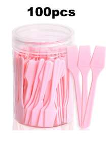 100pcs Makeup Spatulas - Small Plastic Spatulas, Suitable For Cosmetics, Creams, Crafts - Makeup Scrapers - Multipurpose Mini Spreaders For Mixing Creams, Skincare Or Scraping Bottled Products - Multicolor - View 9