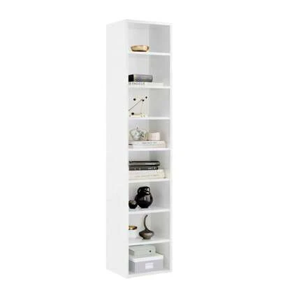 71.5 Inch Tall Narrow Bookshelf With 8-Tier Storage Cubes, Contemporary Corner Rack For Home Office And CD Display Solutions