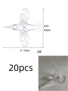 10pcs Bird Decoration Hanging Ornaments, Suitable For Wedding Decor, Kindergarten Decor, Room Decor, Home Decor, Wall Decor, Also Can Be Used As Birthday Or Graduation Gifts - Clear - View 9