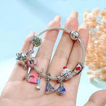Cute Panda Animal 925 Sterling Silver Charms For Bracelets And Necklace Dangle Pendants Butterfly Elephant Dog Bead Jewelry Present For Women Family Friends - 兩把粉紅刀叉吊墜 - 查看 8