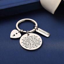 Semicolon Keychain My Story Isn't Over Yet Mental Health Awareness Jewelry Suicide Prevention Awareness Gift - Tác giả của câu chuyện của tôi - Xem 5