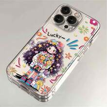 Cute girl For  glxy A56 55 54 36 35 26 25 23 16 15 14 06 05 NOTE20 10 S25 24 23   22 21 20 10 FE PLUS ULTRA Thin and transparent soft case for phone, with a   bare phone feel - TKK - Concha espacial transparente - DXLGEYChica linda - Ver 3