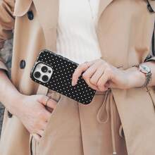 Black Polka Dot Phone Case, Compatible With IPhone 17/16/15/14/13/12/11 Pro Max - Black - View 2