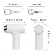 1pc Portable Electric Hand Mixer/Beater - USB Rechargeable, Wireless, Compact, Lightweight, Easy To Use Handheld Mixer, Suitable For Baking Cakes, Cookies, Pancakes - Ideal For Bakers And Professionals