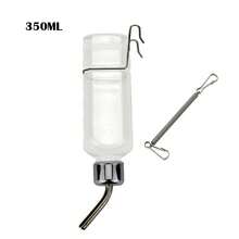 1pc 180/350ml Stainless Steel Sphere Hanging Water Bottle, Pet Automatic Waterer, Leak-Proof Quiet Drinking Bowl, Suitable For Hamsters, Rabbits, Cats, Dogs, Cage-Mounted Portable Pet Supplies - Transparent - View 12