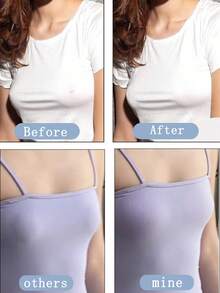 2PCS Nipple Covers For Women Sticky Bra Waterproof Silicone Nipple Pasties Reusable Invisible Bra Seamless Strapless Self Adhesive Sticky Bras Vacation Outfits Wedding Dress Lingerie - Multicolor - View 4