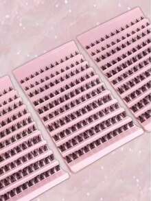 120pcs Cartoon Style Thick Eyelash Extensions, DIY Eyelash Cluster, Individual Eyelash Extensions For Home Use