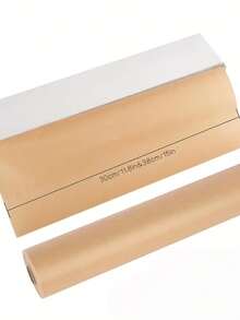 Disposable Baking Paper Roll, Double-Sided Non-Stick, Oven-, Heat-Resistant, Suitable For Cooking, Air Fryer, Steaming, Baking Bread, Sandwich Wrapping, Cake Lining - Apricot - View 4