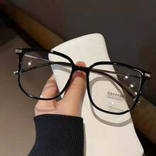 LOVE  Series Blue Light Glasses Woman, Oversize Light Weight Fashion Computer Glasses On Office Reduce Eye Strain Anti Migraine Working Reading Computer , TV Glasses, Stylish Square Frame, Anti Leopard Small Face Square Reduce Eye Fatigue On Computers, TVs, Phones, And Games, Suitable Reading/Computer Reading Lense Screen Protector Plain Glasses Lens Glasses,Blue Light Glasses Woman Men Safety Glasses Glasses Computer Gaming Glasses Women Cute Light Weight Red Frame Oversized Non Prescription Small Face Square Eye Reduce Eye Fatigue On Computers, TVs, Phones, And Games, Suitable Computer Lense Screen Protector Plain Glasses Lens Glasses Blue Light Light Blocking Glasses Women Men Light Glasses Glasses Women 99 Blue Light Glasses ForWoman - màu đen - Xem 8
