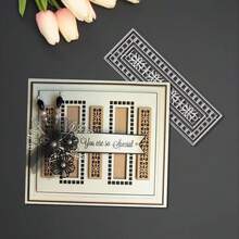 Creative Flower Frame Metal Cutting Dies, DIY Scrapbooking Album And Embossing Stencil, Greeting Card Making Tool, Card Paper Cutting Crafts ,Gift Card Making Template Die Cuts.