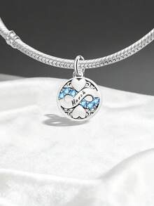 1pc Minimalist Unique Vintage Heart & Star Gemstone Pendant, DIY Jewelry Accessory, Elegant Gift For Men And Women - Gather - View 3