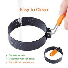 Stainless Steel Foldable Egg Frying Mold And Shaper, Non-Stick Round Patty Mold For Making Fried Eggs And Omelets. - Multicolor - View 4