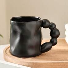 1pc 400ml Ceramic Modern Latte Mug, High-Quality Couple Water Cup, Personalized Milk Malt Breakfast Cup With Creative Latte Art, Suitable For Office, Graduation Party, Homemade Tea Set, Made In China - Multicolor - View 13