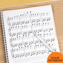 Musical Manuscript Notebook With 50 Pages, Yellow Score Cover, Quality Paper For Score Writing, Unique And Attractive Design - Yellow - View 4