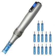 WanTogo DermaPen M8S Wireless Adjustable Electric DermaPen With 12pcs 12/36/42/Nano Replacement Cartridges - 灰色 - 查看 2