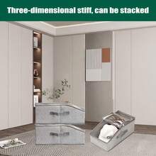 2 PCS/1 PCS Extra Large Baseball Hat Organizer, Stackable Hat Storage For Baseball Caps, Holds Up To 24 Caps Hat Organizer For Closet, Sturdy Snapback Boxes For Men With Cardboard - 透明色 - 查看 5