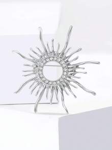Spille da sole con cristalli di lusso - Spille creative per donne, accessori per gioielli casual da festa / regali per amici, decorazioni - sole - Visualizzare 10