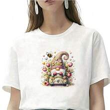 1个/2个/3个盛开的汽车小矮人热转印贴纸 - 混色乙烯基热压贴花，适用于T恤、牛仔裤、口罩、背包 - DIY季节性装饰、家居装饰、节日服装定制，易于粘贴，经久耐用