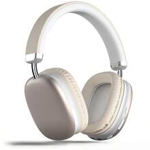 Tagry Adjustable Wireless Bluetooth Headphones, Suitable For Smartphone/Computer/Tablet, Silver