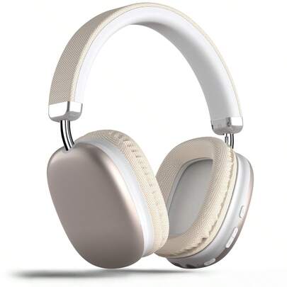 Tagry Adjustable Wireless Bluetooth Headphones, Suitable For Smartphone/Computer/Tablet, Silver