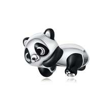 Cute Panda Animal 925 Sterling Silver Charms For Bracelets And Necklace Dangle Pendants Butterfly Elephant Dog Bead Jewelry Present For Women Family Friends - A-可愛熊貓吊墜 - 查看 1