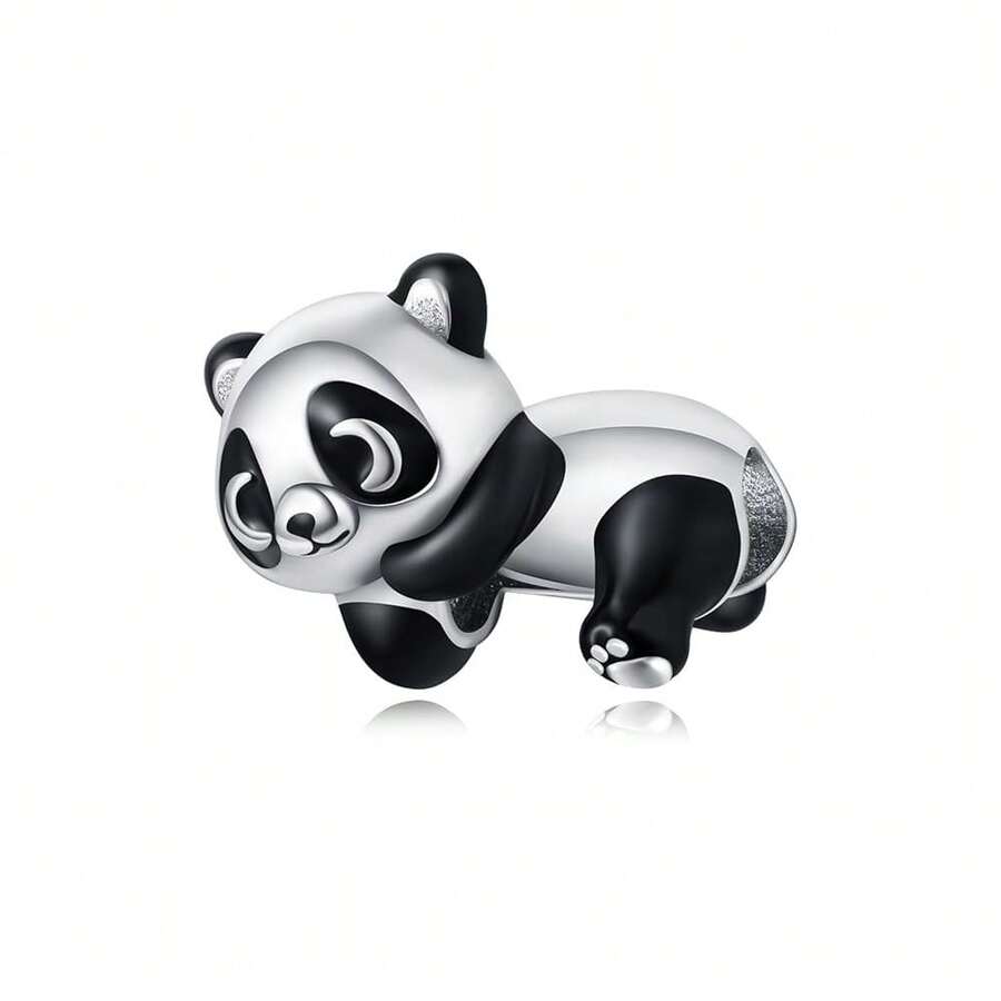 Cute Panda Animal 925 Sterling Silver Charms For Bracelets And Necklace Dangle Pendants Butterfly Elephant Dog Bead Jewelry Present For Women Family Friends - A-可愛熊貓吊墜 - 查看 1