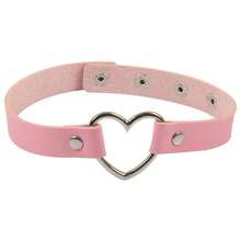 1 chiếc vòng cổ đinh tán phong cách Gothic, vòng cổ hình trái tim phong cách tối màu dành cho nữ, vòng cổ choker đính gai bằng da giả phong cách Punk Rock, phụ kiện dành cho nam. - Đinh tán hình trái tim - Xem 13