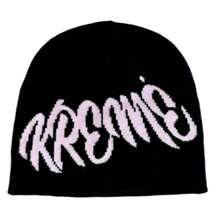 1pc Oversized Lip Print Graffiti Style Warm Knit Beanie Hat, Versatile Casual Streetwear For Men, Great Gift For Holidays - Big Lips - View 2