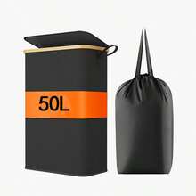 65L/50L Rolling Laundry Basket With Lid, Suitable For Dorm & Home Decor, Large Slim Clothes Hamper With Removable Bamboo Frame Bag