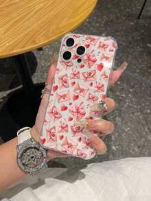 1pc Valentine's Day Heart Envelope Design, Transparent Shockproof TPU Phone Case, Can Be Used As Holiday Gift To Store Photos, Cards, Compatible With Apple IPhone Xs/Xsmax/Xr/11 12 13 14 15 16pro/Promax/14 15 16plus/17/17promax - Multicolor - View 2