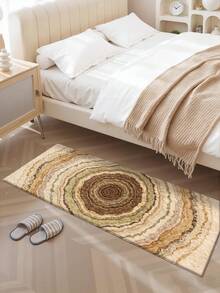 DAJIANG 1 件套漩涡图案地毯,几何线条羊毛地毯,适用于浴室、厨房、户外、室内、走廊、卧室、客厅,可机洗,易于清洁,防滑底背,适合卧室冬季装饰、情人节节日装饰、卧室节日装饰、浴室配件、房间装饰套装 - 彩色 - 查看 5