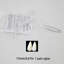 1 Pair Resin Fangs, Suitable For Cosplay Props, Vampire Teeth, Zombie Teeth, Tiger Teeth, Christmas Costume Accessories - Multicolor - View 11