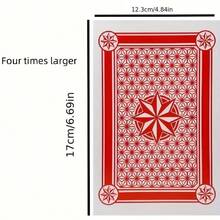 Super Sized Playing Cards, 2x/4x Sized Playing Cards, Giant Game Cards, Desktop Fun Games, Suitable For Parties And Outdoor Entertainment - 4X - Xem 9