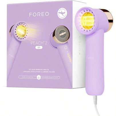 YA-FOREO PEACH 2 Go IPL Depiladora Luz Pulsada - Alternativa para Depiladora Láser Mujer y Hombre Facial y corporal Rápido e indoloro Lavander196