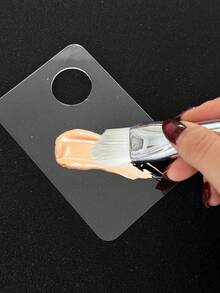 5件/3件/1件透明亚克力化妆调色盘，化妆刷，美甲调色盘，适用于粉底、眼影、睫毛膏、口红和美甲 - 無色 - 查看 6