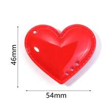2pcs/Pack 5.5cm Big Heart Shaped Pendant, DIY Jewelry Making Accessory For Phone Chain, Keychain, Necklace - Large Heart Pendant - View 4