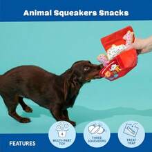 Barkbox - Juguete de Perro de Varias Partes para Perros y Cachorros 4 Piezas - Rojo - Ver 3