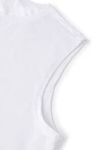 White Shark Men's Casual Fashion Street Letter Print Round Neck Tank Top, Summer - White - View 4