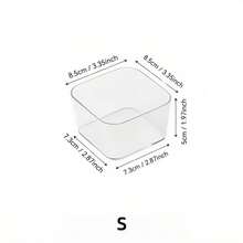 7pcs/6pcs/5pcs/1pc Drawer Divider Storage Box, Hair Accessory Organizer Box With Built-In Grid, Jewelry & Cosmetic Storage Box, Made Of Transparent PET Plastic, Multi-Functional Compartment Box For Hair Tools, Combs, Mirrors, Tweezers, Suitable For Home Drawers, Bedroom, Dorm, Bathroom, Desk - Clear - View 14