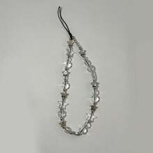 1 件银星串珠蝴蝶结和珍珠装饰钥匙扣、手机挂绳、包包挂饰礼物，适合送给母亲、家人、朋友、生日、节日的手机挂饰、手机链 - 單色 - 查看 12