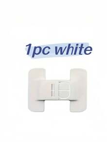 2pcs Self-Adhesive Safety Locks, No Drilling Needed, Universal Fridge Door Fixers, Drawer Storage Box Auto Lock, Plastic Lock For Unclosable Items, Double Lock Design To Prevent Opening, No Drilling Installation, Safe Anti-Open Lock