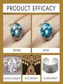 JUE FISH 珠宝清洁液 - 珠宝及金属清洁液，适用于项链、钻石，去除锈迹和污渍，快速脱脂除氧化，新旧型号随机发货