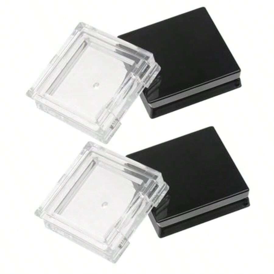 Organizador De Caja Vacia Para Sombras De Ojos Cuadradas 1.42 Pulgadas Para Rubor Poo Y Maquillaje Compacto Reutilizable - como en la foto - Ver 1