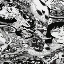 Japanese Horror Manga Tapestry Unlimited Ito Junji Wall Hanging Creepy Aesthetic Witchcraft Supplies Anime Room Decor - White - View 5