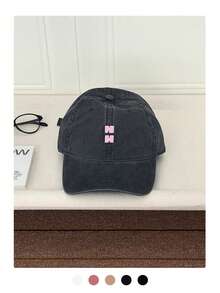 1pc NN Letter Embroidery K-Style Soft Top Baseball Cap, Unisex Adjustable Strap, Casual, Versatile, Suitable For Spring/Summer - N H Baseball Cap - View 17