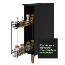 Gabinete Organizador de Cocina Madesa Nice Color Negro 10 - Negro - Ver 6