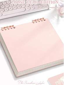 1pc Minimalist Loose-Leaf Notebook, 21.5 X 19.5 Cm, Flip Cover Notebook, Suitable For Office, Study And School Supplies, Back To School Season (Random Style)
