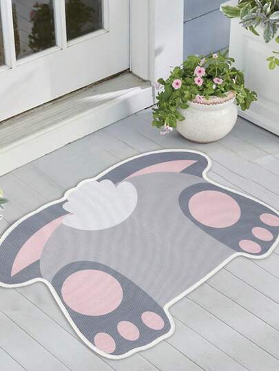 1pc Easter Decorations Carpet - Washable And Reusable,Spring Easter Rabbit Back Design Easter Floor Mat,Easter Door Mat,Easter Kitchen Carpet,Easter Party Supplies,Easter Decoration For Home 2026,Easter Rug,Easter Decoration,Easter Gifts,Spring Decoration 2026, Easter Party Favors, Easter Room Decoration, Easter Party Decoration, Easter Ornaments, Front Door Washable Rug, Easter Welcome Doormat, Easter Mat